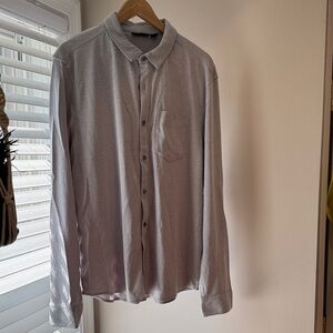 Marc Anthony Light Gray Casual Button-Down Shirt